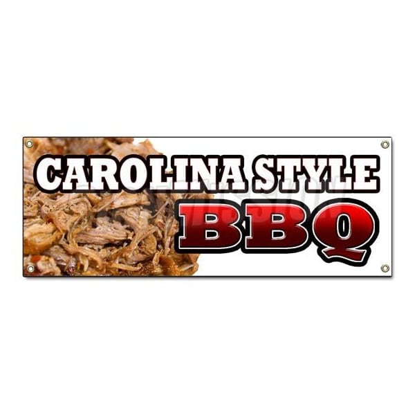 CAROLINA STYLEBBQ BANNER SIGN beef brisket ribs pork barbque open